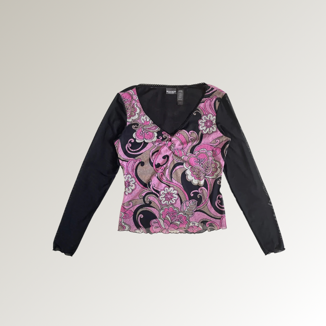 Mesh Long Sleeve Top