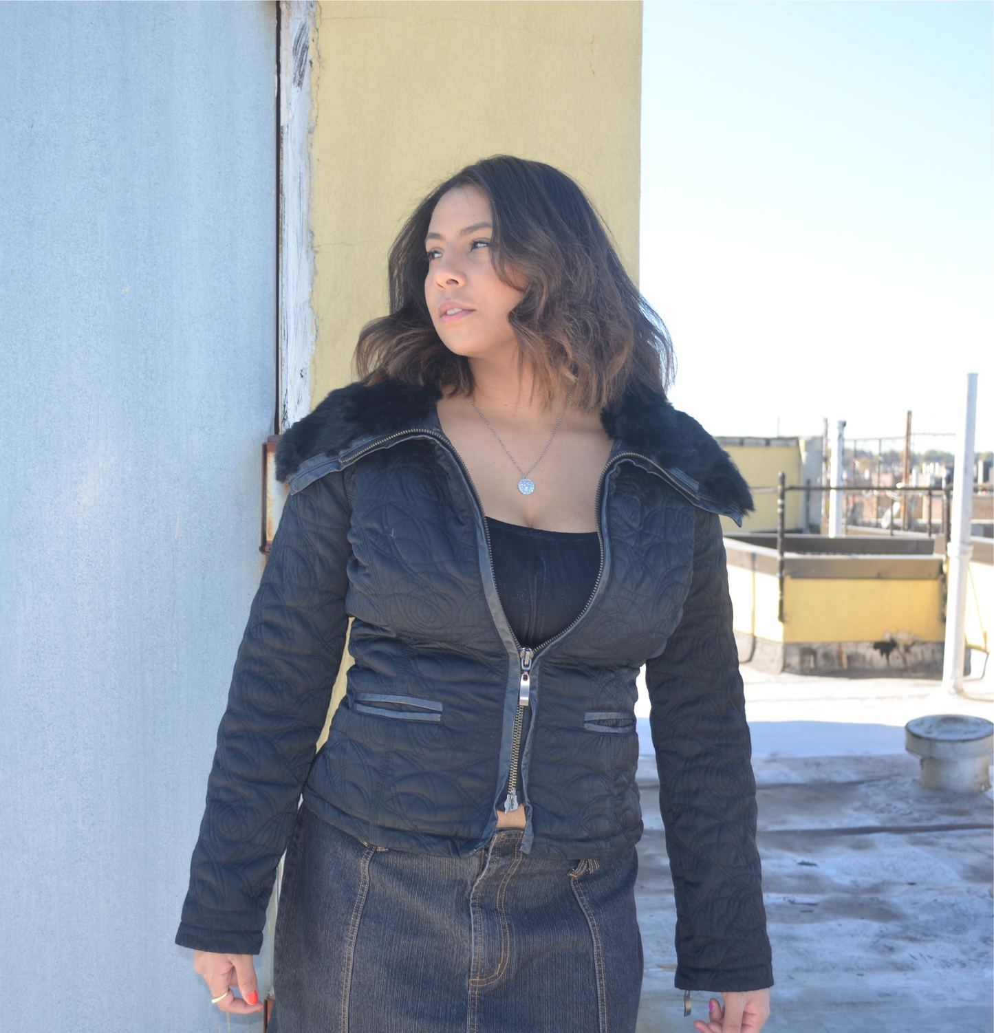 Bebe Quilted Down Jacket